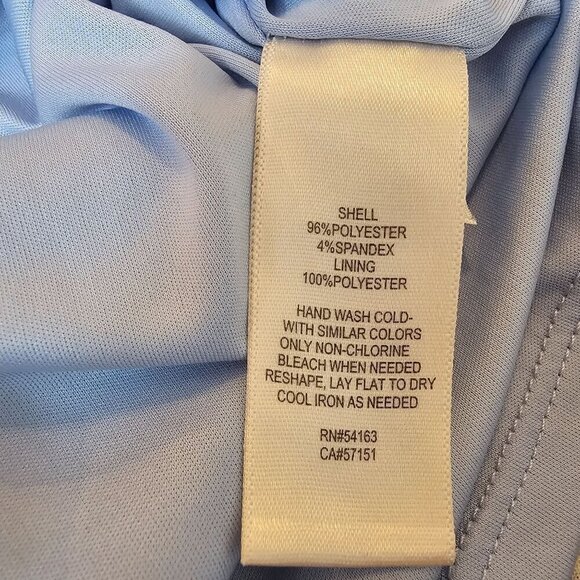 Eliza J Floral Shift Dress Light Blue & Navy Size S - Picture 4 of 12